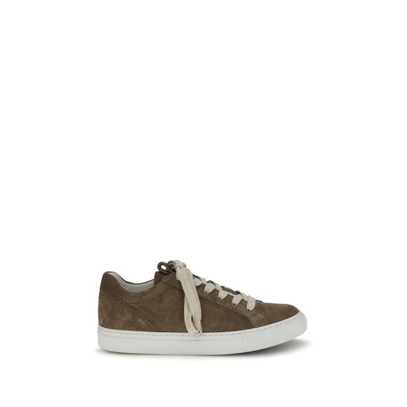 Brunello Cucinelli Women Suede Sneakers With Precious Loop